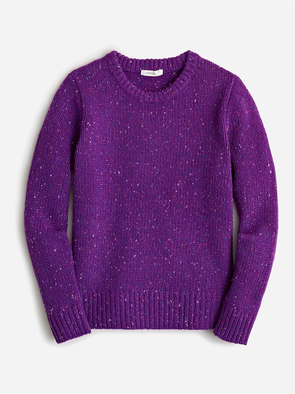 Crewcuts Purple Speckled Knit Crewneck Sweater